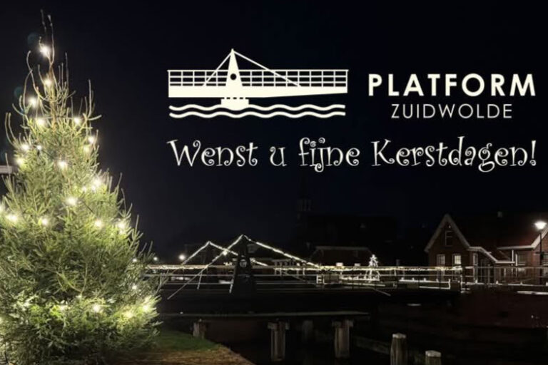 Platform Zuidwolde voorziet brug van Kerstverlichting!
